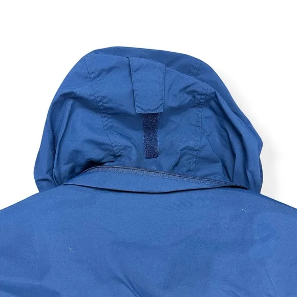 VTG LL Bean Men's Nylon Full Zip Insulated Hooded Jacket Blue Size Medium Blue‎